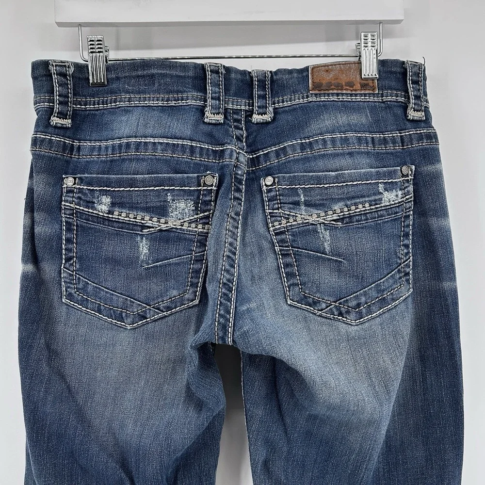 BKE Payton Low Rise Bootcut‎ Jeans Womens 30x33.5 Y2K Buckle Denim Flare Leg